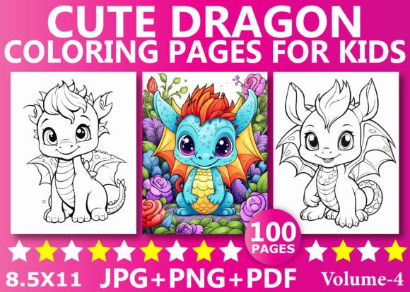 Cute Dragon Coloring Pages for Kids