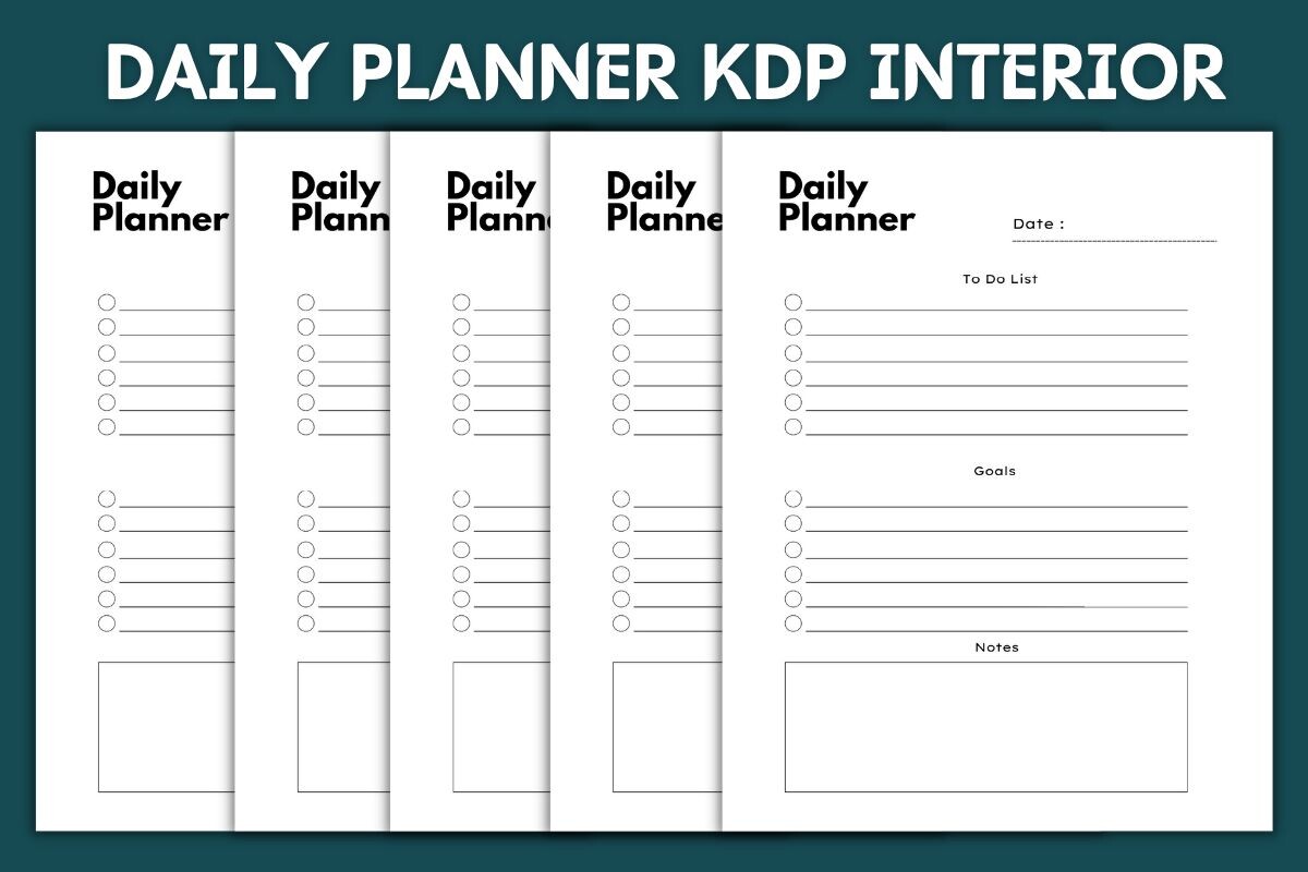 Daily Planner KDP Interior Graphic by Adobe Master · Creative Fabrica