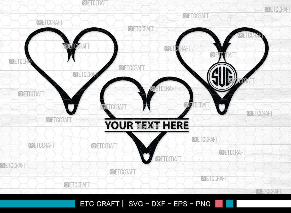crossed fishing hooks svg Fish Single Color Transfer Type Decal  StickerDad & ShirtMama Fish hook monogram outline design stencil file is uploaded as an archive which includes Fish Hook Svg, Crossed Fish