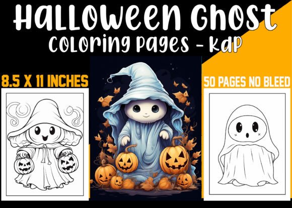 Halloween Ghost Coloring Pages - KDP