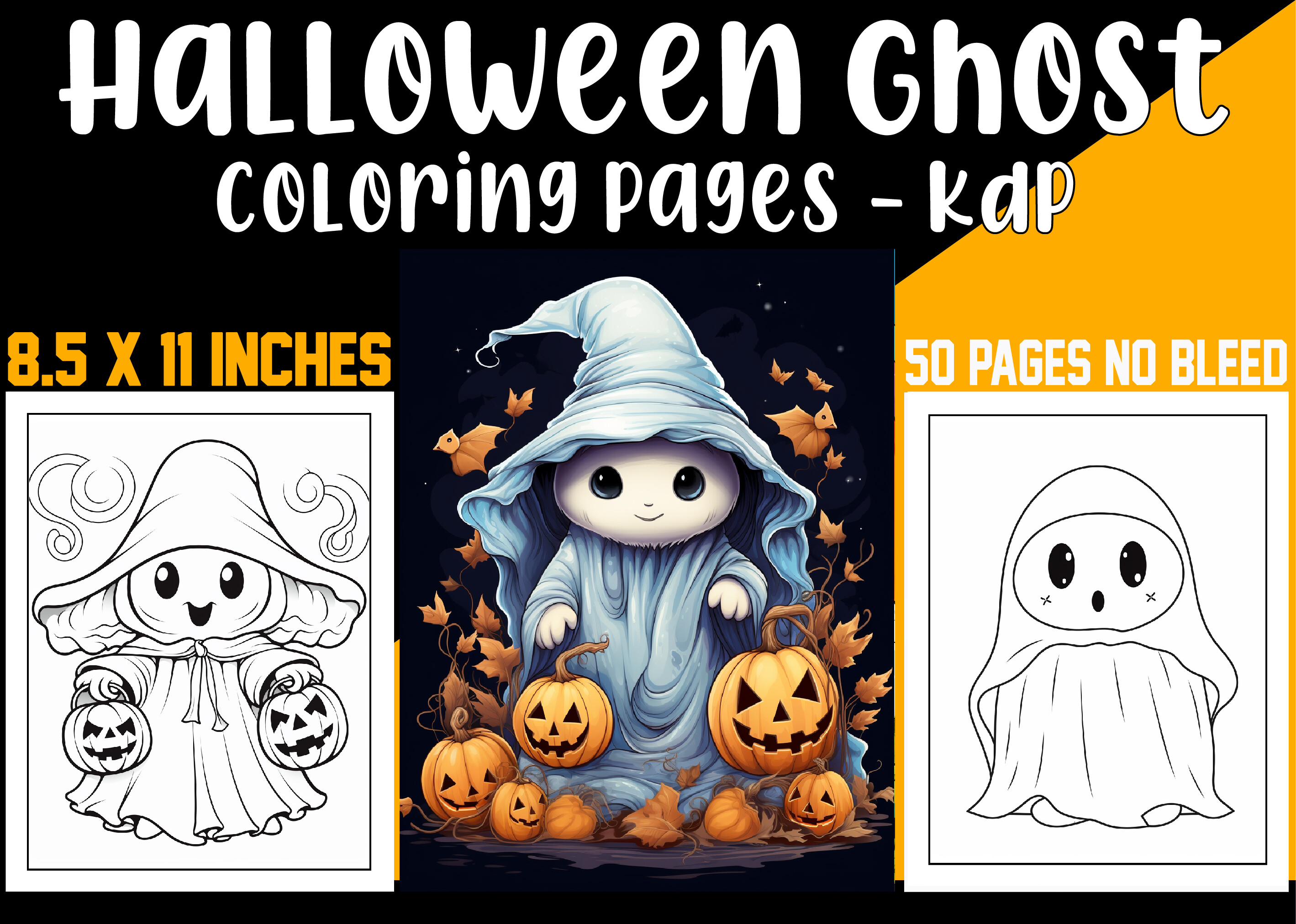 Halloween Ghost Coloring Pages - KDP