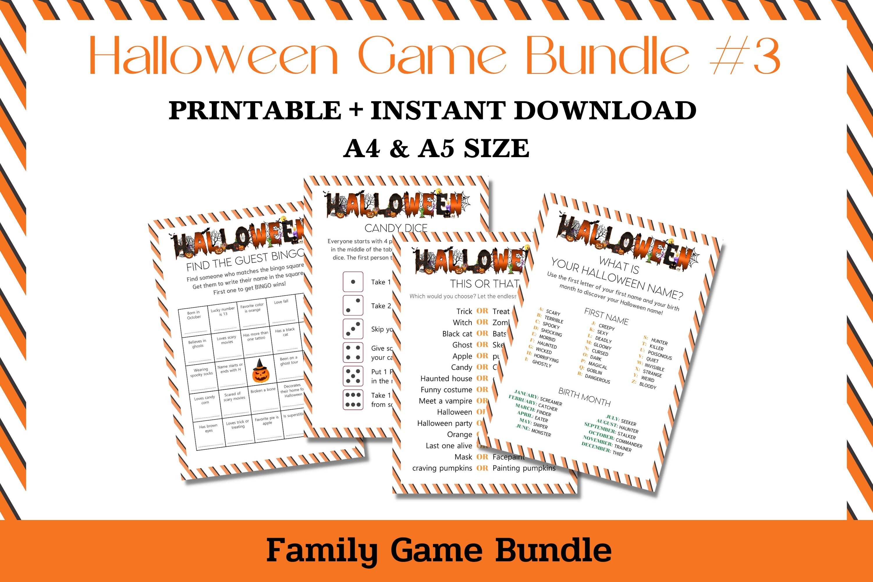Halloween Party Games #3 - Printable