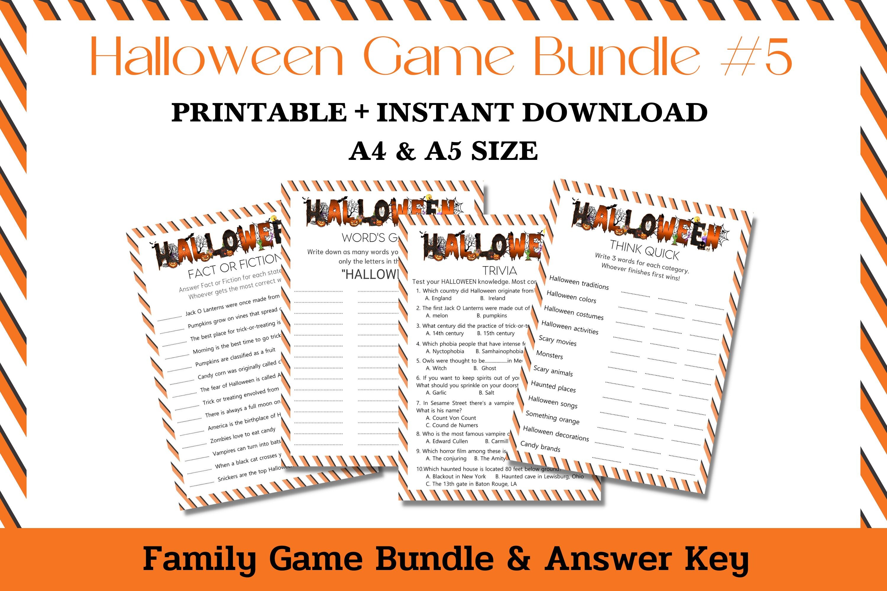 Halloween Party Games #5 - Printable