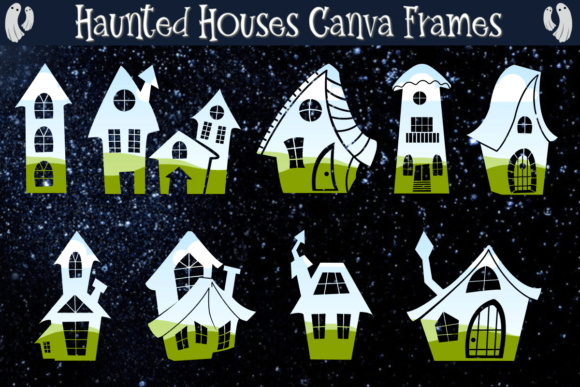 Haunted Houses Canva Frames