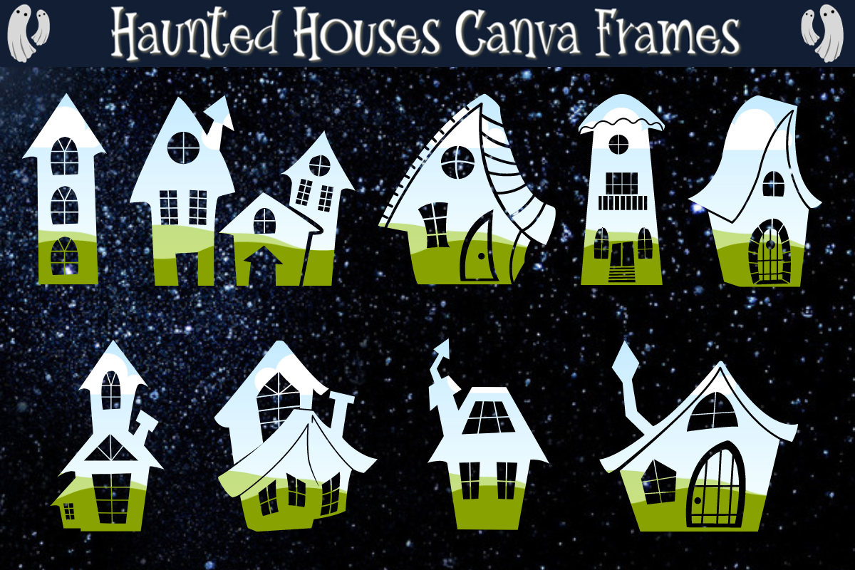 Haunted Houses Canva Frames