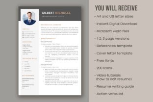 Professional Resume Template | Word CV Graphic by Aivos · Creative Fabrica