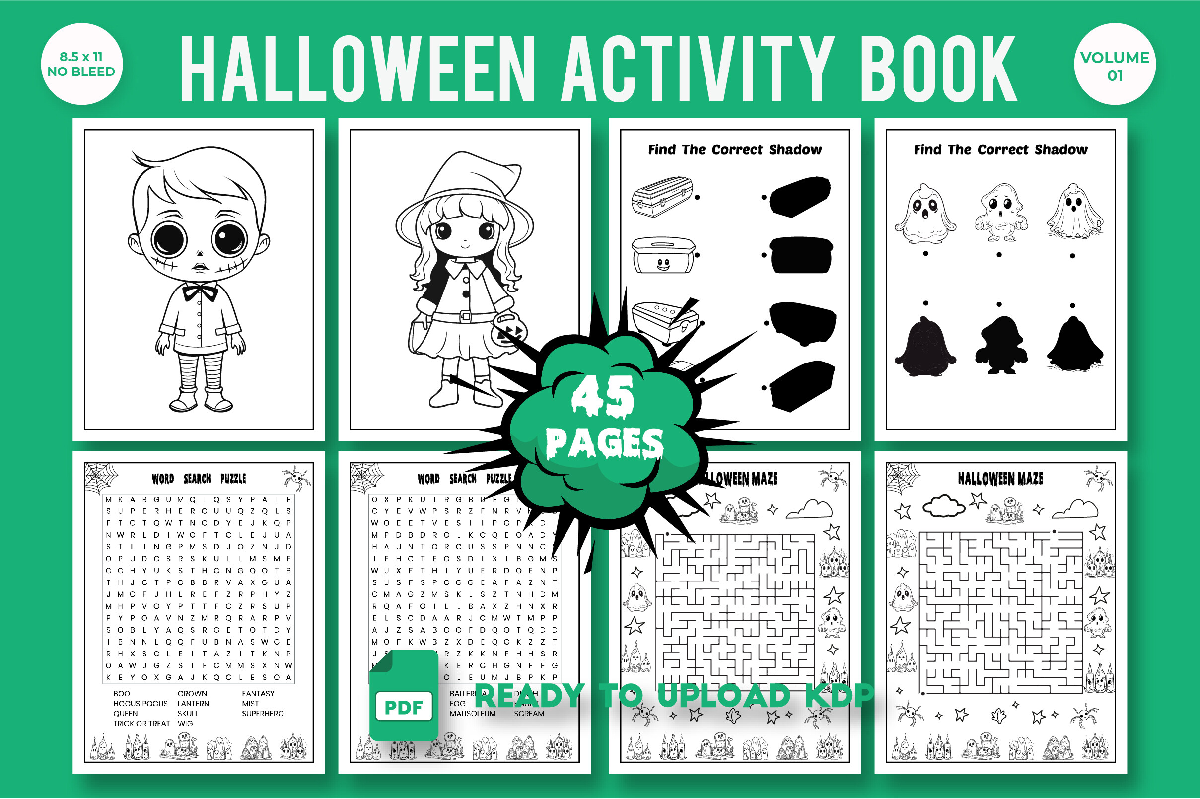 Spooky Kids' Halloween Activity Book