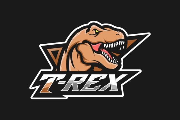 Trex Mascot Sport Logo Vector