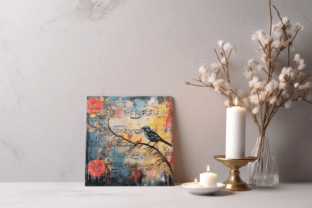 Vintage Paper Bird and Melody Background Graphic by GOOBOAT · Creative ...