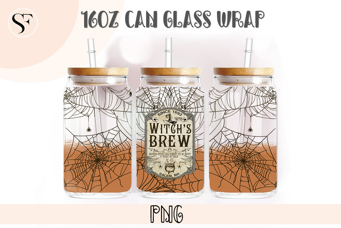 Witchs Brew 16oz Libbey Glass Can Wrap Graphic by SoFancy · Creative ...