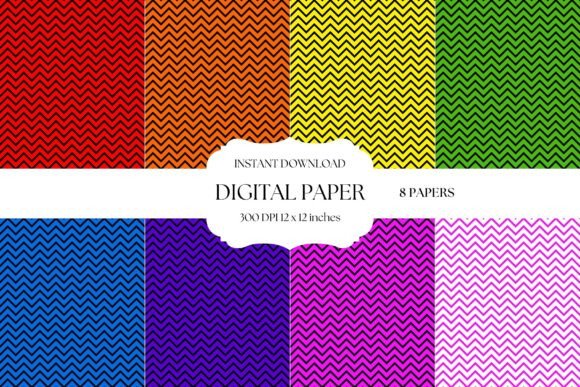 Zig Zag Chevron Pattern Graphic Patterns By TheCreativeDrawerCo