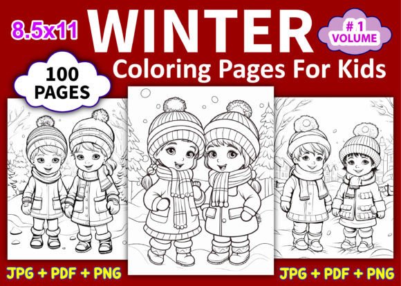 100 Cute Winter Coloring Pages for Kids