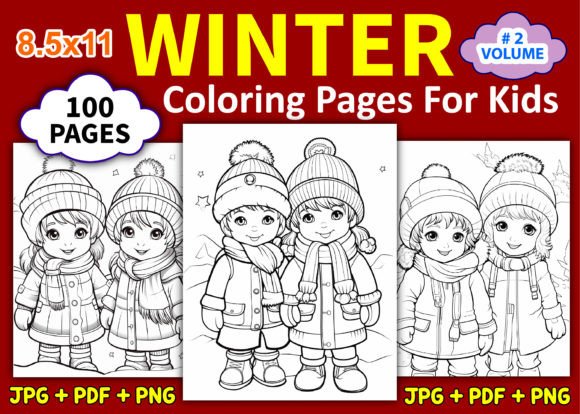 100 Cute Winter Coloring Pages for Kids