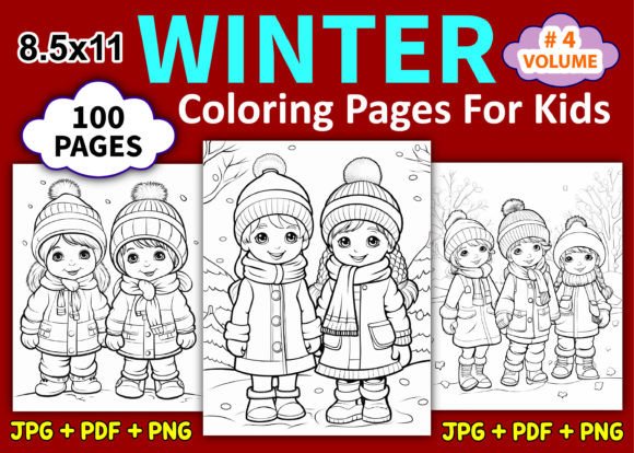 100 Cute Winter Coloring Pages for Kids