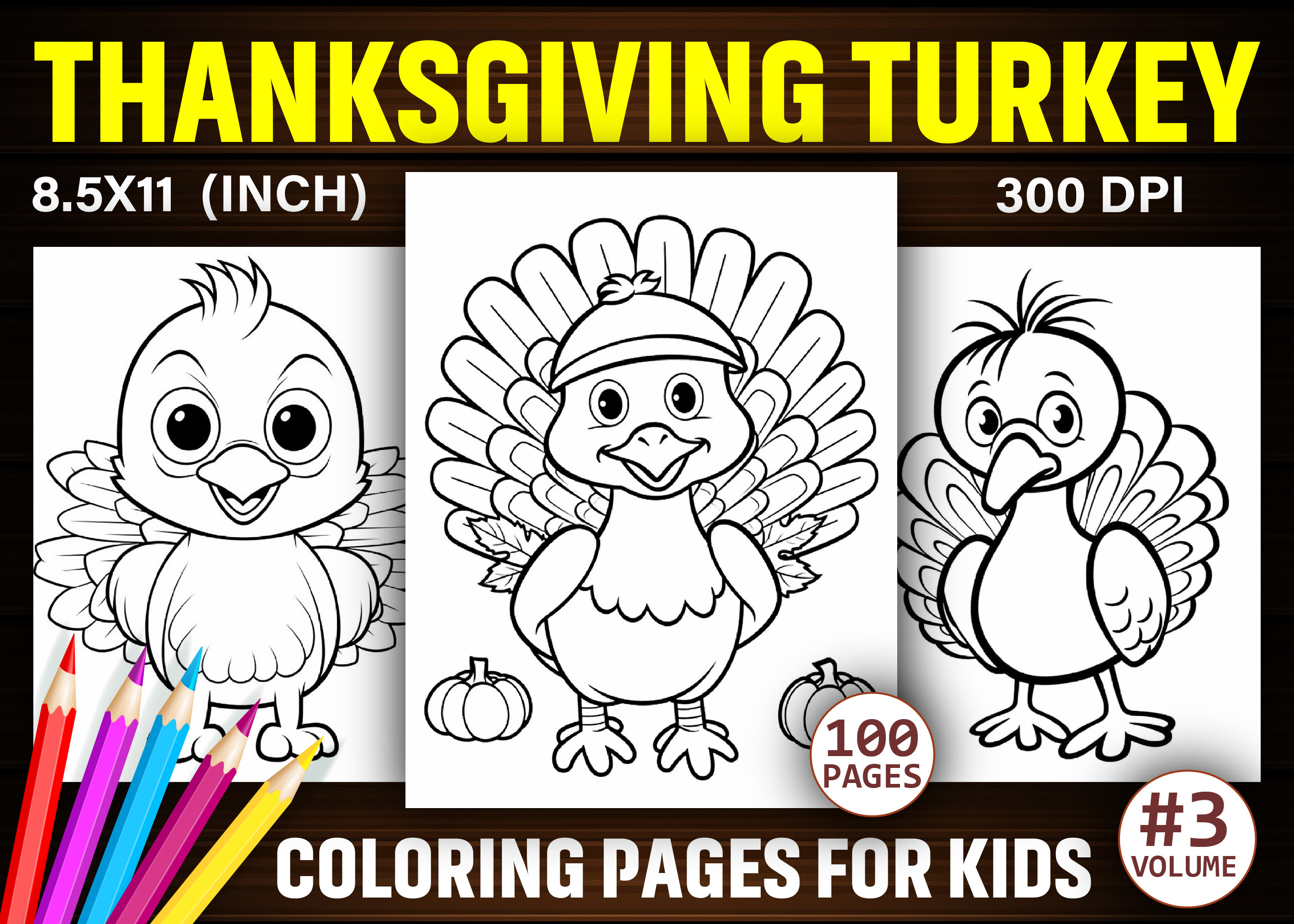 100 Thanksgiving Turkey Coloring Pages