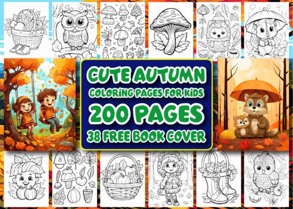200 Cute Autumn Coloring Pages for Kids