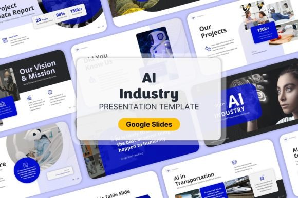 AI Industry - Google Slide Template Graphic Presentation Templates By Moara