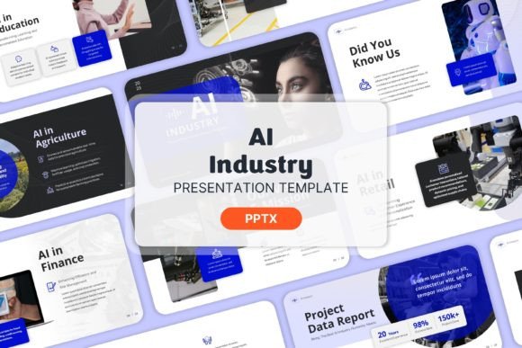 Preview of AI Industry - Powerpoint Template technology presentation template