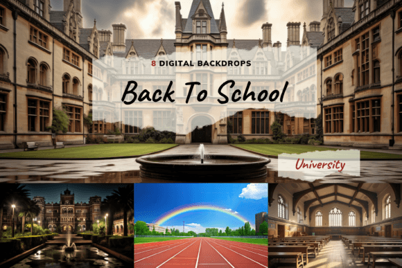 Preview of Back to School Digital Backdrops digital backdrop