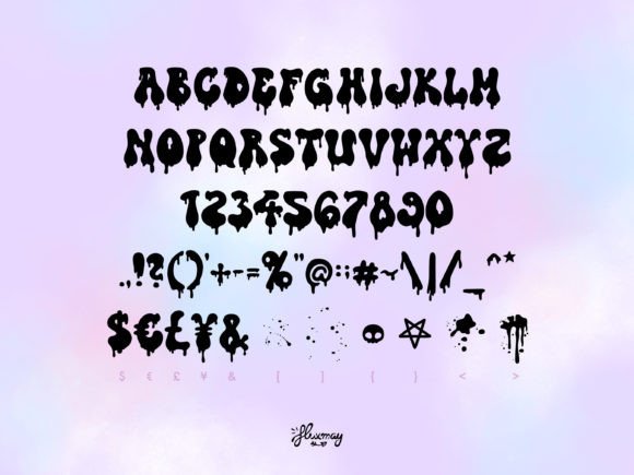 Bloody Groovy Font PNG with transparent background - Preview 1