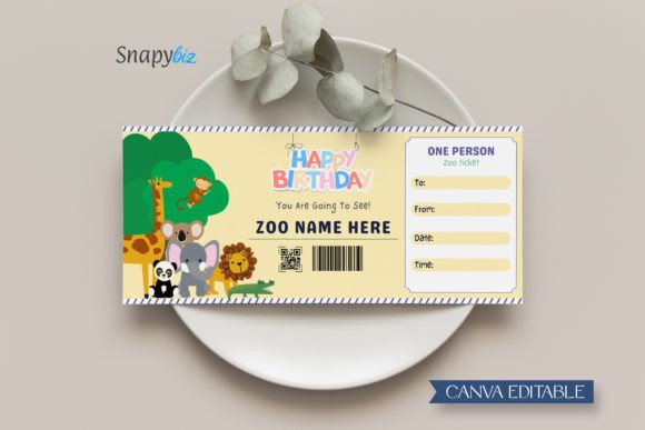 Canva Zoo Certificate Editable Template