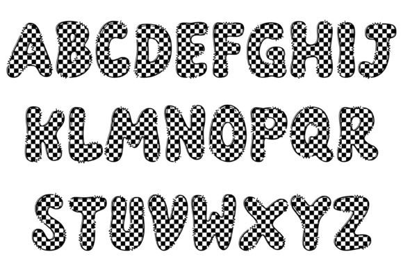Checker Board Font - Preview 1