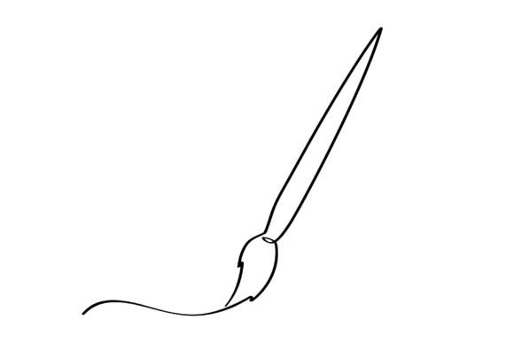 Continuous Single Line Art Artist Paint