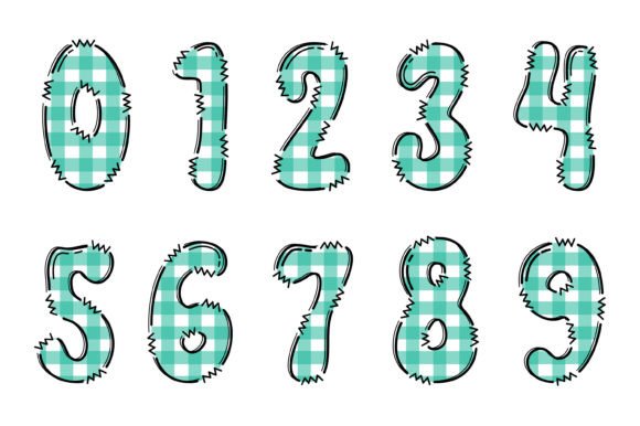 Green Cloth Font PNG with transparent background - Preview 3