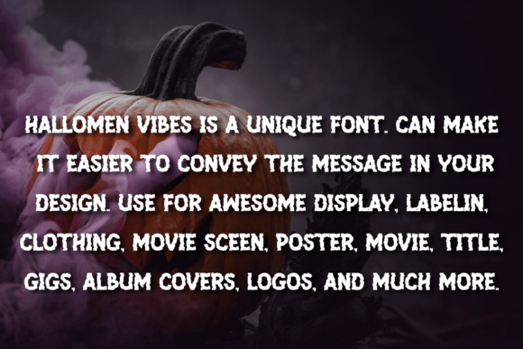 Hallomen Vibes Font PNG with transparent background - Preview 1