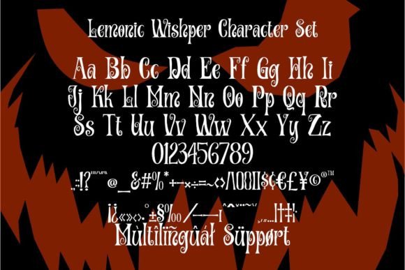 Lemonic Whisper Font PNG with transparent background - Preview 4