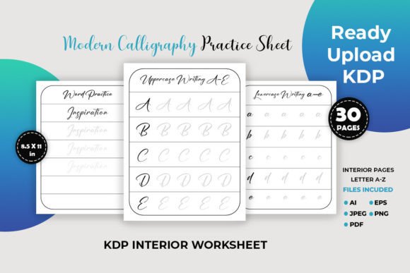 Modern Calligraphy Practice Sheet