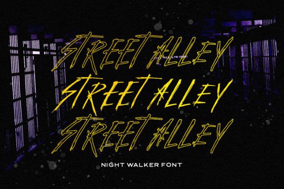Night Walker Font PNG with transparent background - Preview 3