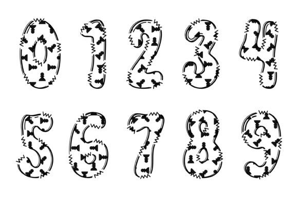 Pawns Font PNG with transparent background - Preview 3