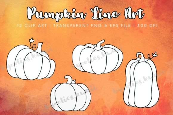 Pumpkin Line Art