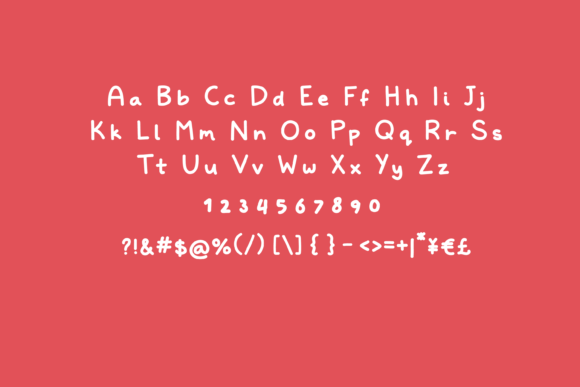 Red Pops Font PNG with transparent background - Preview 2