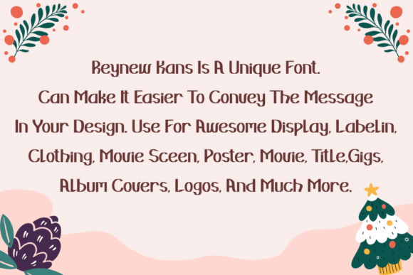 Reynew Kans Font PNG with transparent background - Preview 5