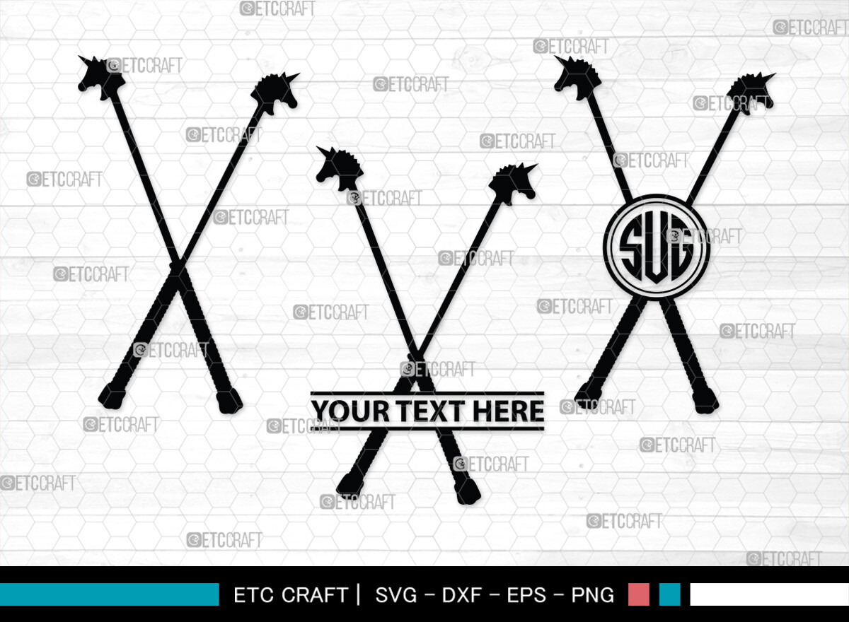 Riding Crops Monogram, Equestrian Themed Graphic by Pixel Elites ...