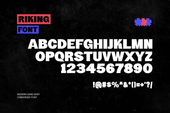 Riking Font PNG with transparent background - Preview 2