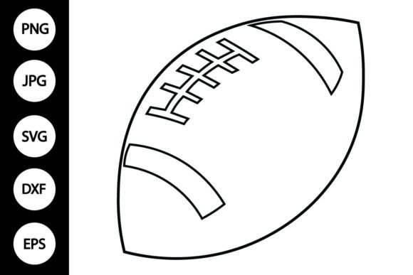 Rugby Ball Coloring Page, Football SVG