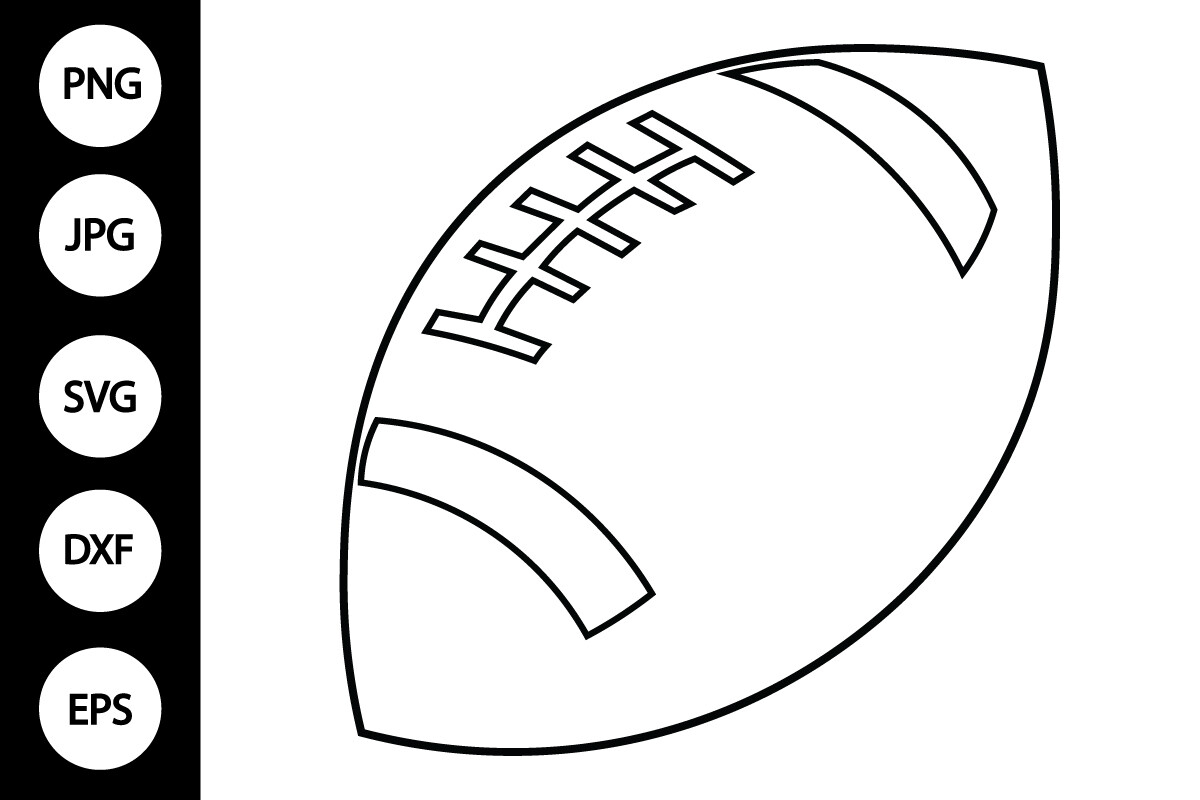 Rugby Ball Coloring Page, Football SVG