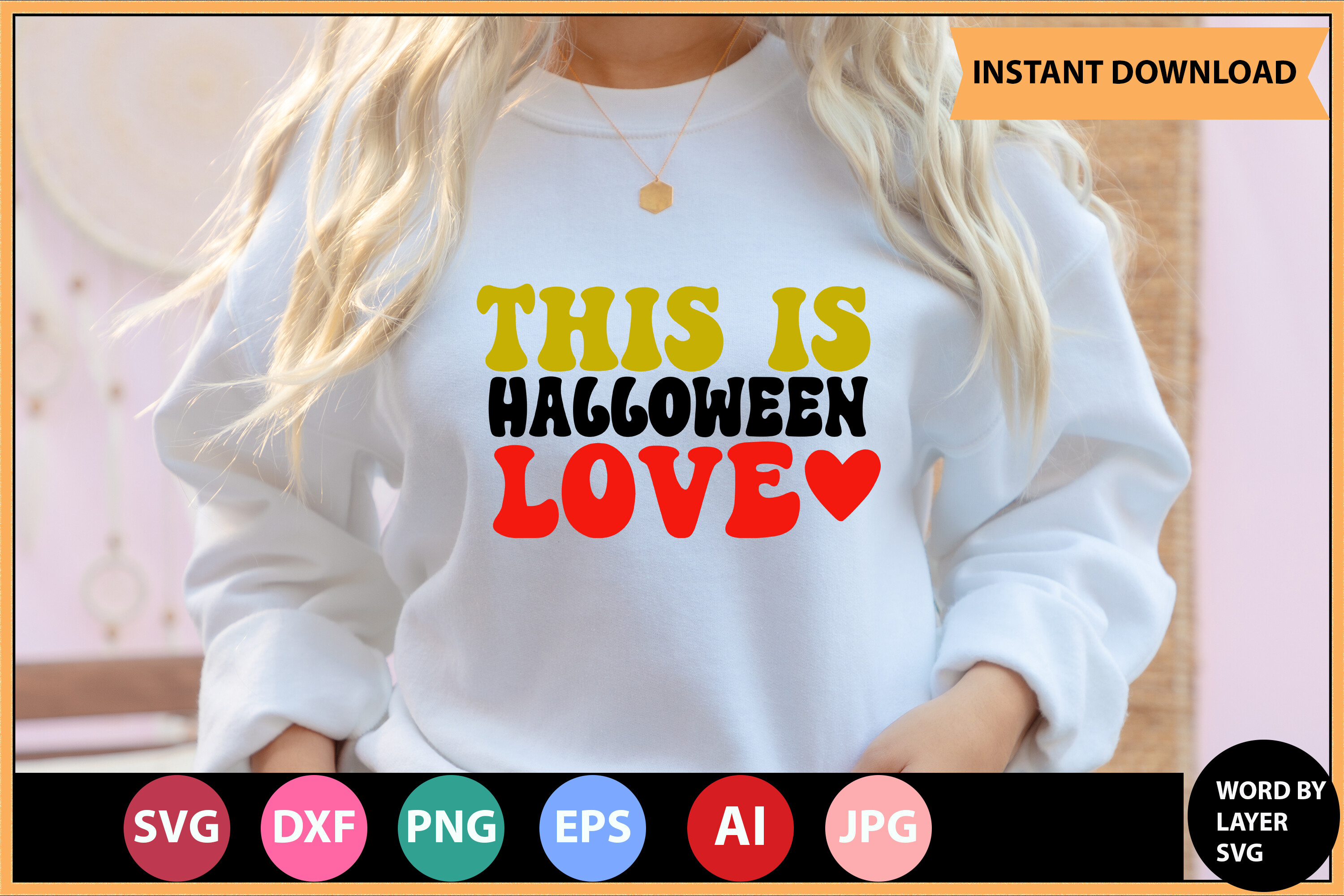 This is Halloween Love Retro SVG Design Graphic by DesignExpert ...
