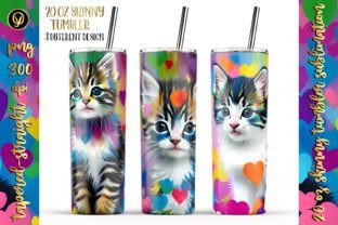 20 Oz Skinny Tumbler Cute Kitten Wrap Graphic by Oyonni design ...