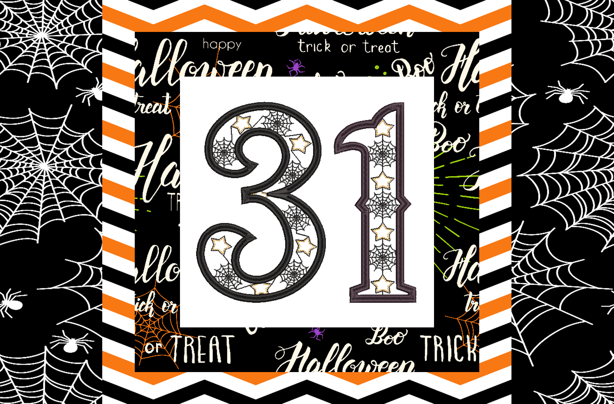 31 Halloween Quilt Block-E3 · Creative Fabrica