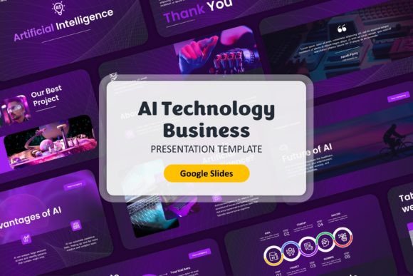 Professional AI Technology Business Google Slides Template