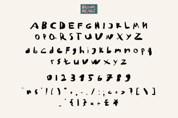 Brown Heart Font - Preview 4