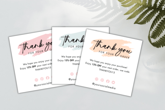 Canva Mini Thank You Card Template
