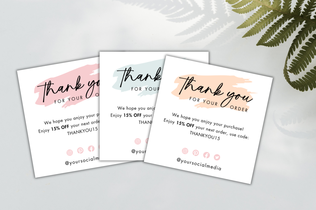 Canva Mini Thank You Card Template