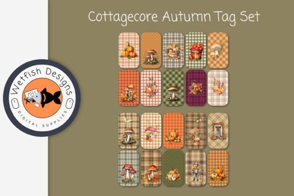 Cottagecore Digital Scrapbook Tags