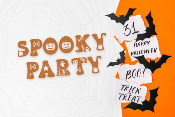 Cute Spooky Font PNG with transparent background - Preview 5