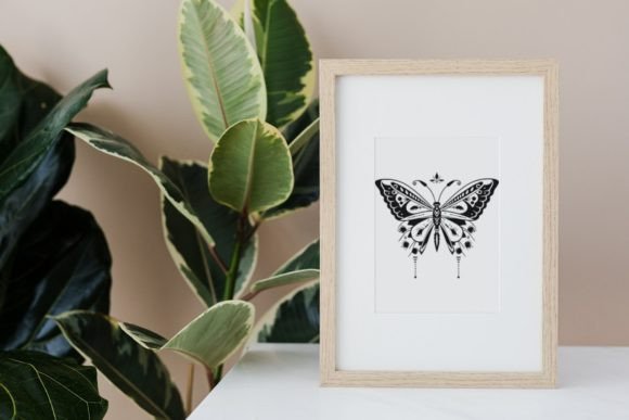 Elegant Butterfly Font PNG with transparent background - Preview 5